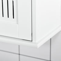 Easycomfort Mobiletto Bagno Pensile con Antine a Specchio, 55x17.5x60cm - Bianco