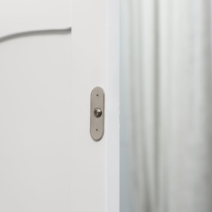 Easycomfort Armadietto Bagno con Scaffale a 3 Livelli, 1 Cassetto e 1 Mobiletto, 34x30x163cm