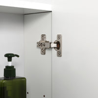 EASYCOMFORT Armadietto Bagno con 3 Ante Specchiate e Ripiani Regolabili, 70x15x60cm, Bianco