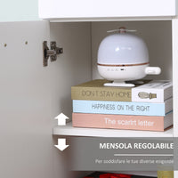 EasyComfort Mobile Bagno in Legno con Cassetto e Armadietto 1 Anta con Mensole, 35x30x77.5cm