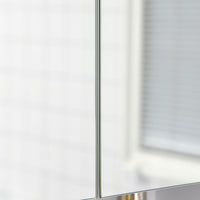 EASYCOMFORT  Armadietto a Specchio Rettangolare con Credenze e Ripiano Regolabile, 60x15x75cm