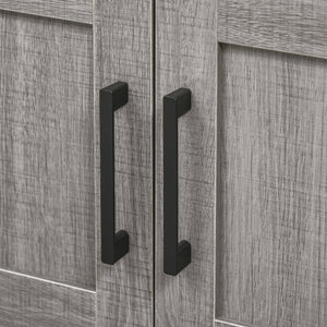 Easycomfort Mobile Sottolavabo con Armadietto a 2 Ante e Ripiani in Legno 60x30x60cm, Grigio