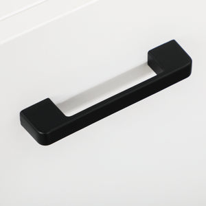 EasyComfort Mobile Bagno in Truciolato Bianco con 2 Armadietti con Ante e 2 Ripiani Aperti, 80x33.5x190 cm