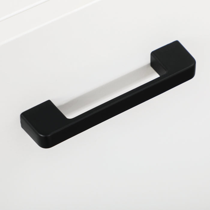 EasyComfort Mobile Bagno in Truciolato Bianco con 2 Armadietti con Ante e 2 Ripiani Aperti, 80x33.5x190 cm