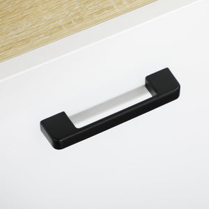 EasyComfort Mobile Bagno in Truciolato Bianco con 2 Armadietti con Ante e 2 Ripiani Aperti, 53x33.5x195.7 cm