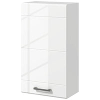 Easycomfort Mobiletto Bagno in MDF a Muro con 3 Ripiani e Ripiano Superiore Regolabile, 37x22.5x70 cm, Bianco