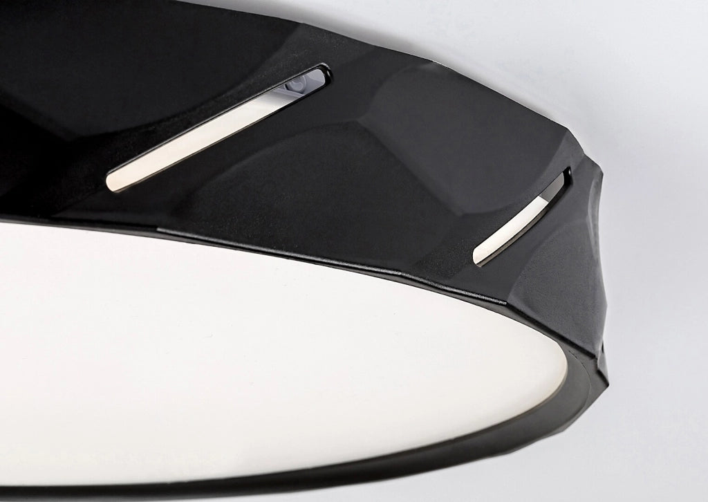 Plafoniera LED 39cm 25W nera opaca tonda Nessira Rabalux