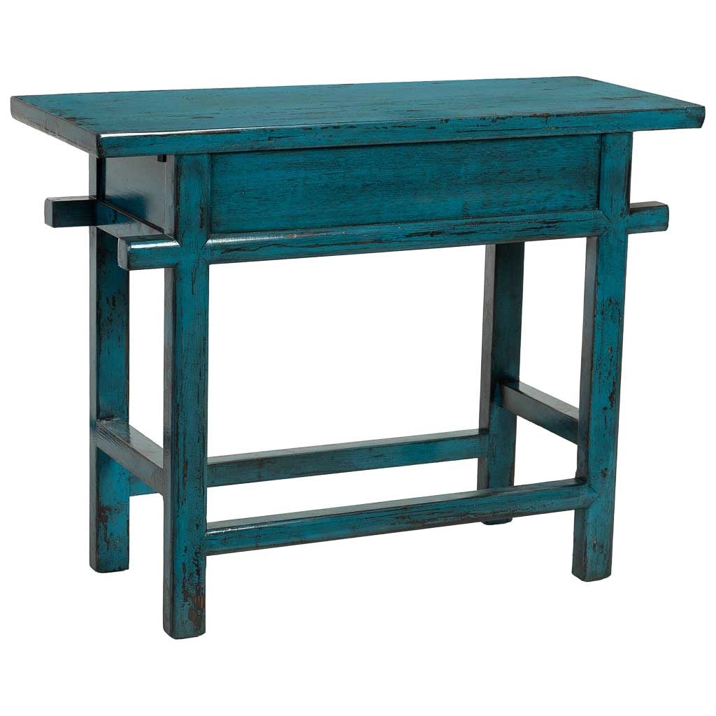 Mobile da ingresso in legno blu 108x43x82h cm