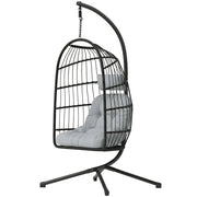 Sedia Huevo Sospesa ¨C zephmum ¨C Grigio Chiaro con Cuscino e Supporto