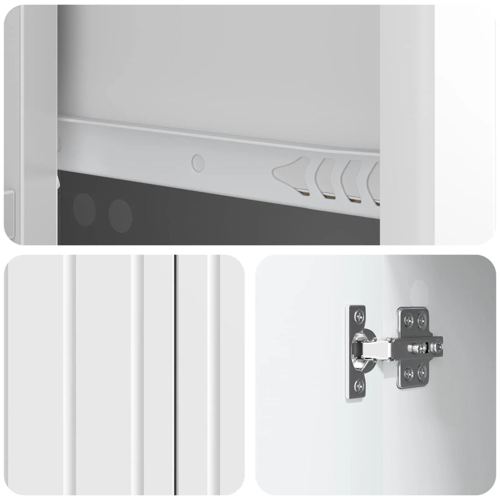 Credenza Bianco Lucido 66 x 34,5 x 91,5 cm Legno ingegnerizzato