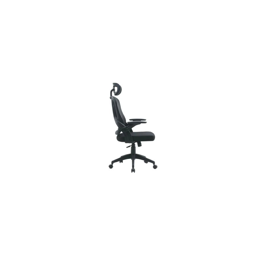POLTRONA UFFICIO CON BRACCIOLI NERO 62.5X65BX128H CM RIVERSIDE