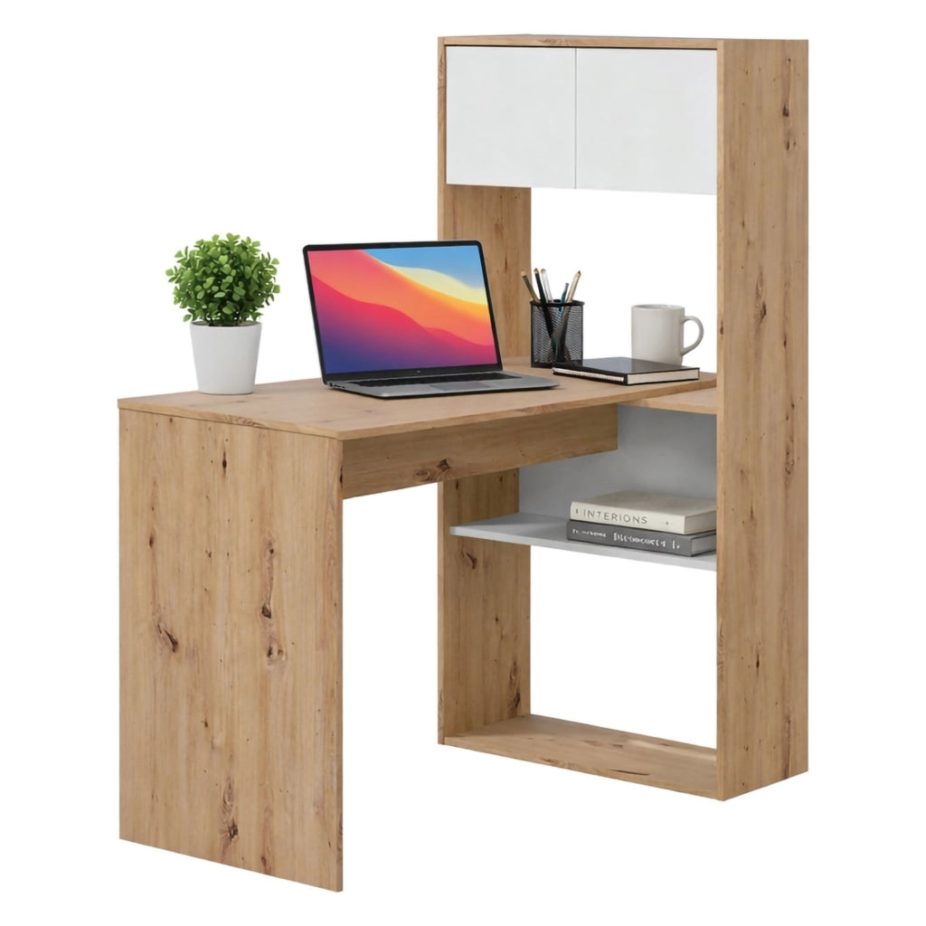 Apogee, Scrivania Angolare, 108x140x70h cm Bianco