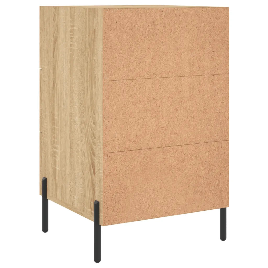 Comodino Rovere Sonoma 40x40x66 cm in Legno Multistrato 827671