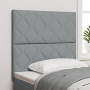 Testata LED  Design a Blocchi Diamante Grigio Chiaro 100 cm Tessuto