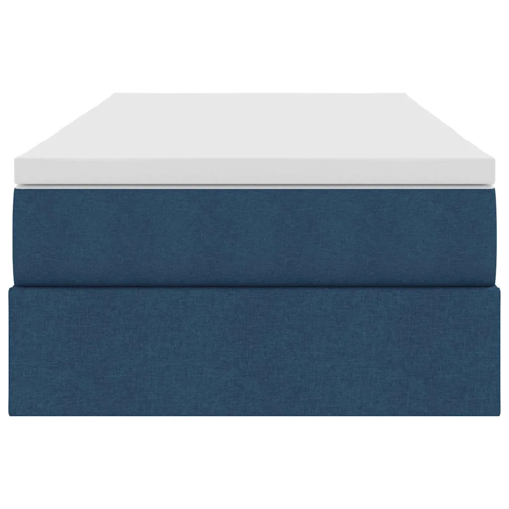 Letto con contenitore e materasso Blu 90 x 190 cm Poliestere