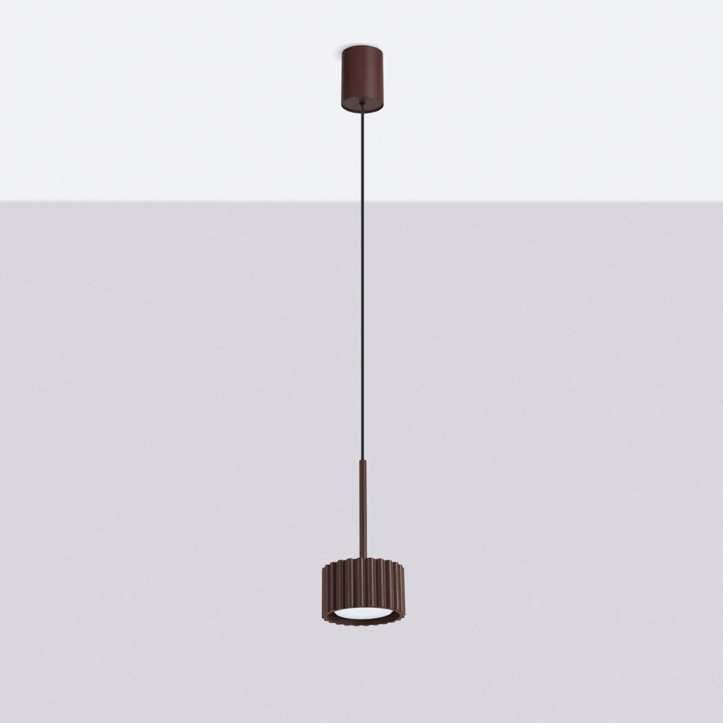 Lampada a sospensione AURA 1 marrone Gx53