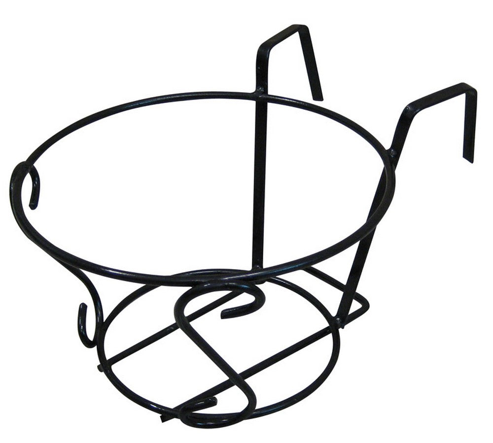 portavaso da balcone tondo nero  ï cm. 22 cod:ferx.vit28066