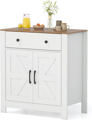 Credenza da Cucina, Armadio con Cassetto, 2 Ante e Ripiano Regolabile, Mobili Multifunzionali per Sala da Pranzo e Cucina, 76 x 40 x 85 cm