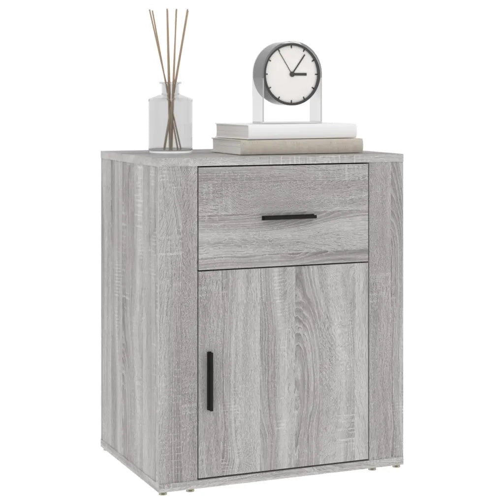 Comodino Grigio Sonoma 50x36x60 cm in Legno Multistrato cod mxl 30079