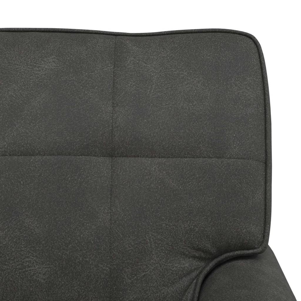 Chaise Lounge con cuscino Nero 91 x 157 x 91 cm Pelle Sintetica 42022917