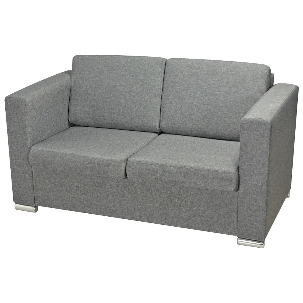 3 Pz Set di Divani in Stoffa Grigio Chiaro 274213