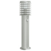 Lampada da terra per esterni con sensore acciaio inox argento Argento 02_0042526