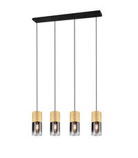 Lampada a Sospensione da Interno  E27 in Metallo Ottone Satinato