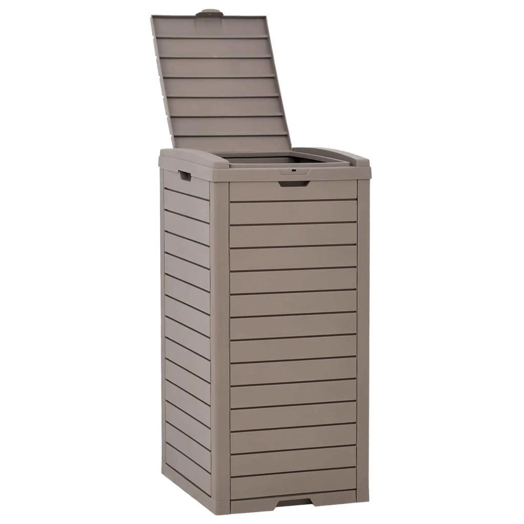 Cestino per Rifiuti da Esterno Marrone 41x41x86cm Polipropilene 364172