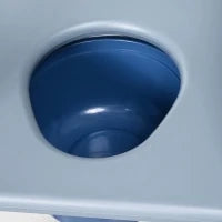Sedia a Rotelle Bagno con Vaso Rimovibile in Tubi di Ferro e PVC 87 x 57 x 92cm