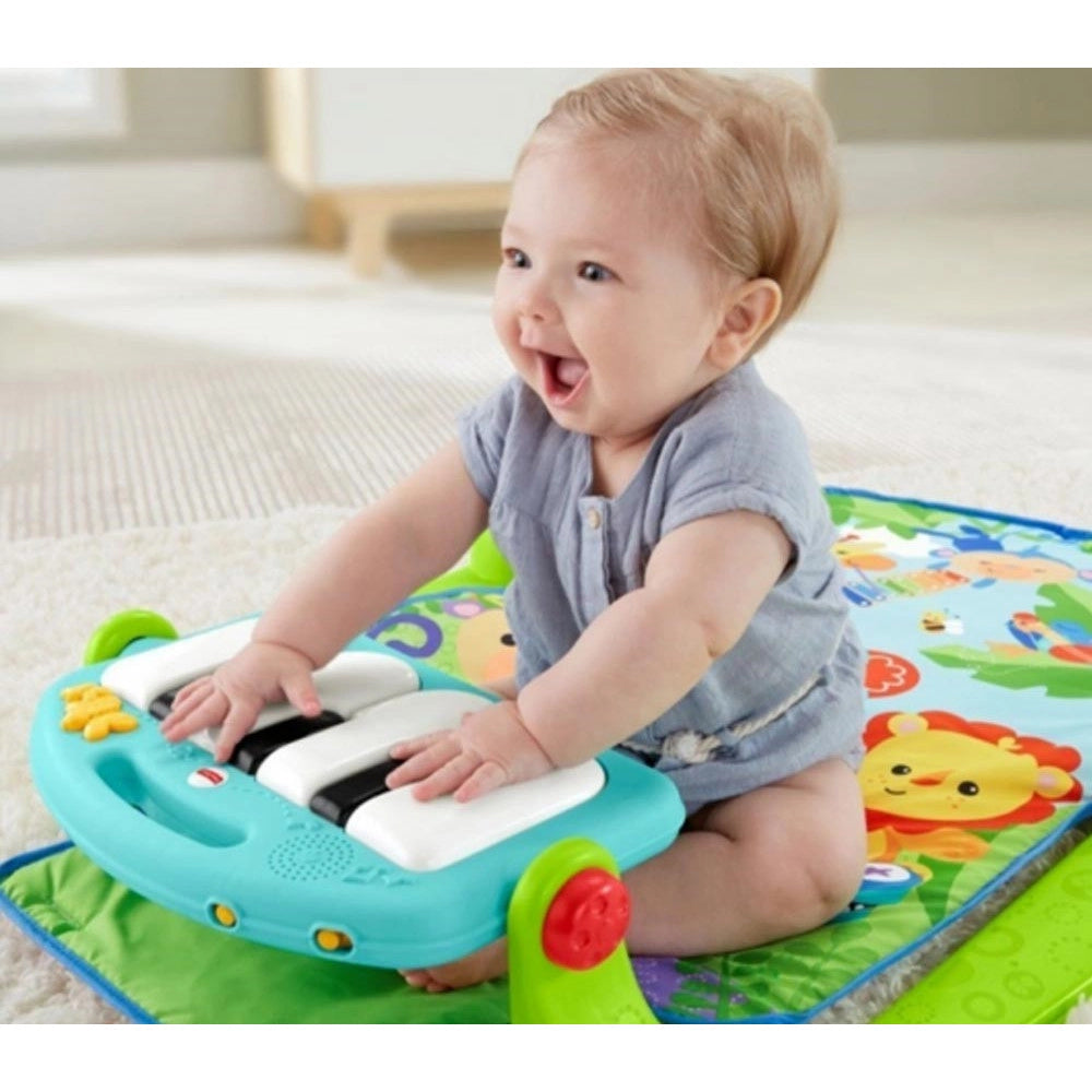 Trade Shop - Palestrina Per Neonato Con Piano Musicale Azzurro Baby Con Giocattoli Pendenti -