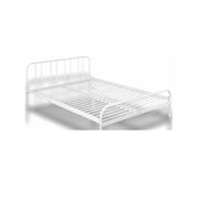 Letto matrimoniale Genoa in metallo bianco EFFEZ