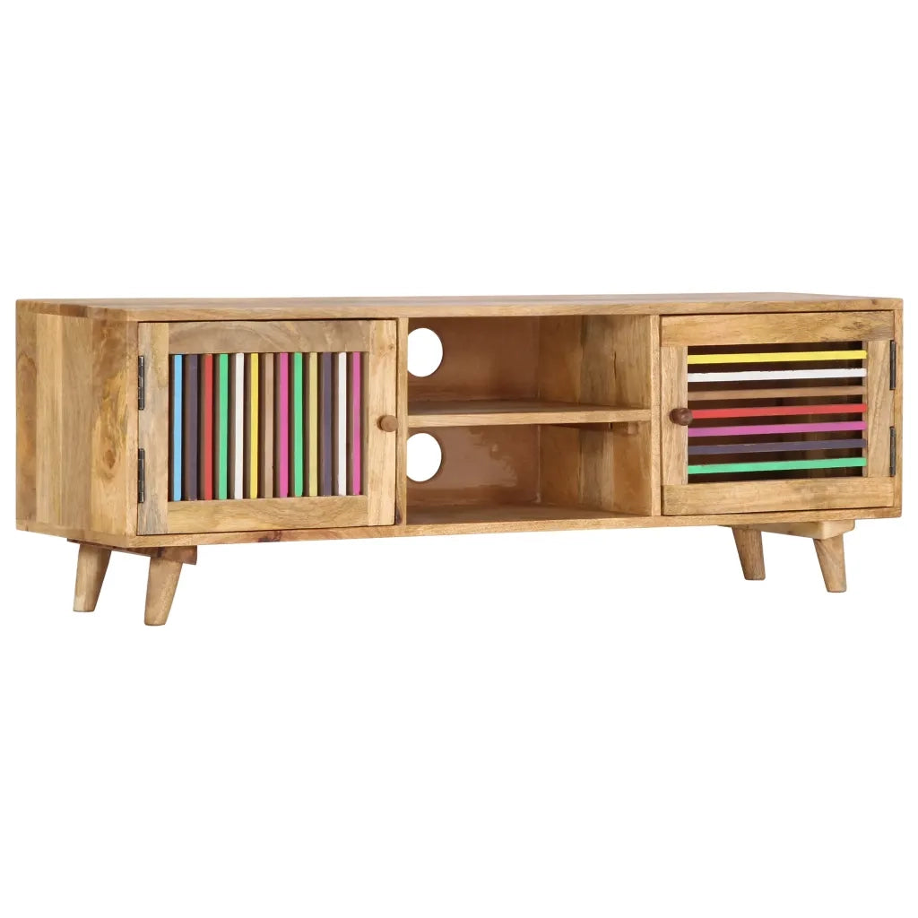 Mobile Porta TV 120x30x40 cm in Legno Massello di Mango 249864
