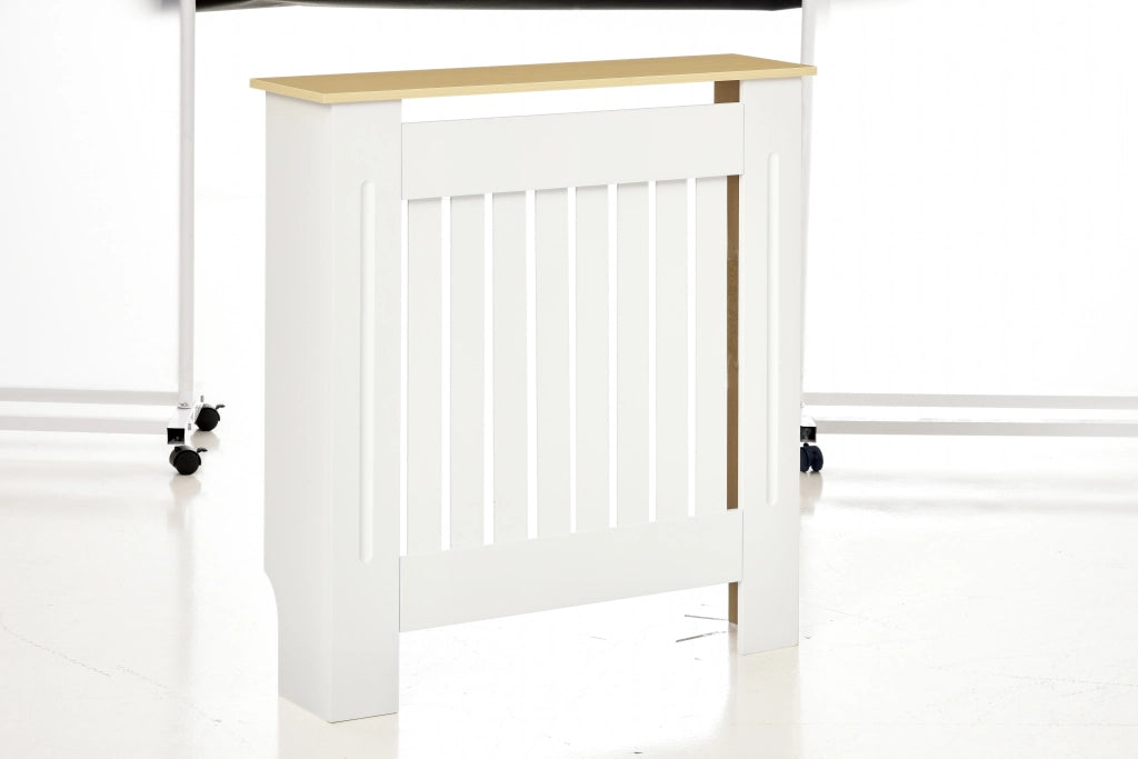 Copriradiatore in MDF per Salotto ¨C Minimal ¨C 78x19x83 cm Bianco