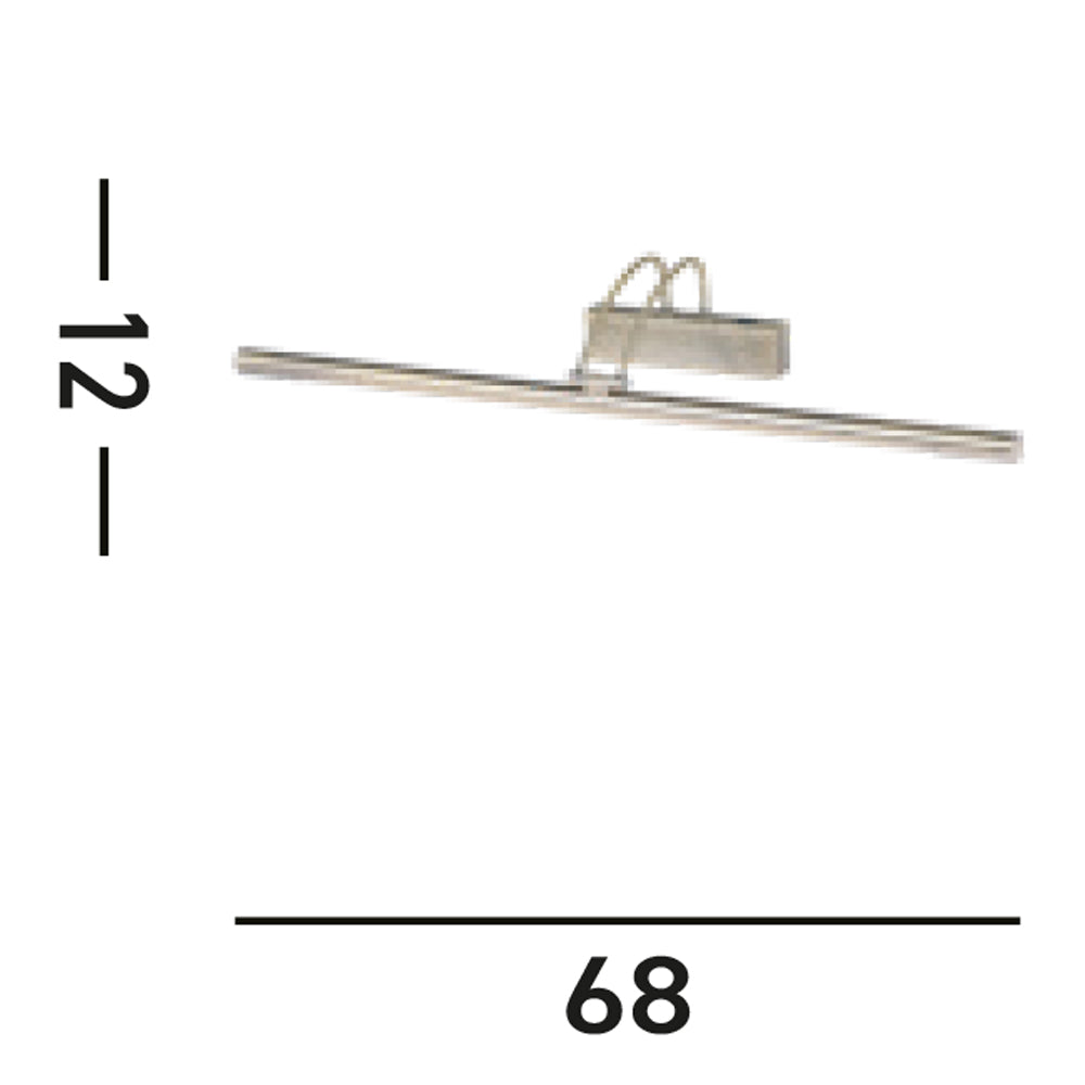 Applique Contemporanea Maiorca Acciaio Ottone Antico Led 15W 3000K