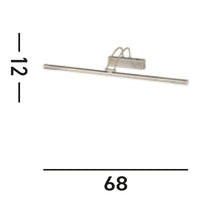 Applique Contemporanea Maiorca Acciaio Ottone Antico Led 15W 3000K