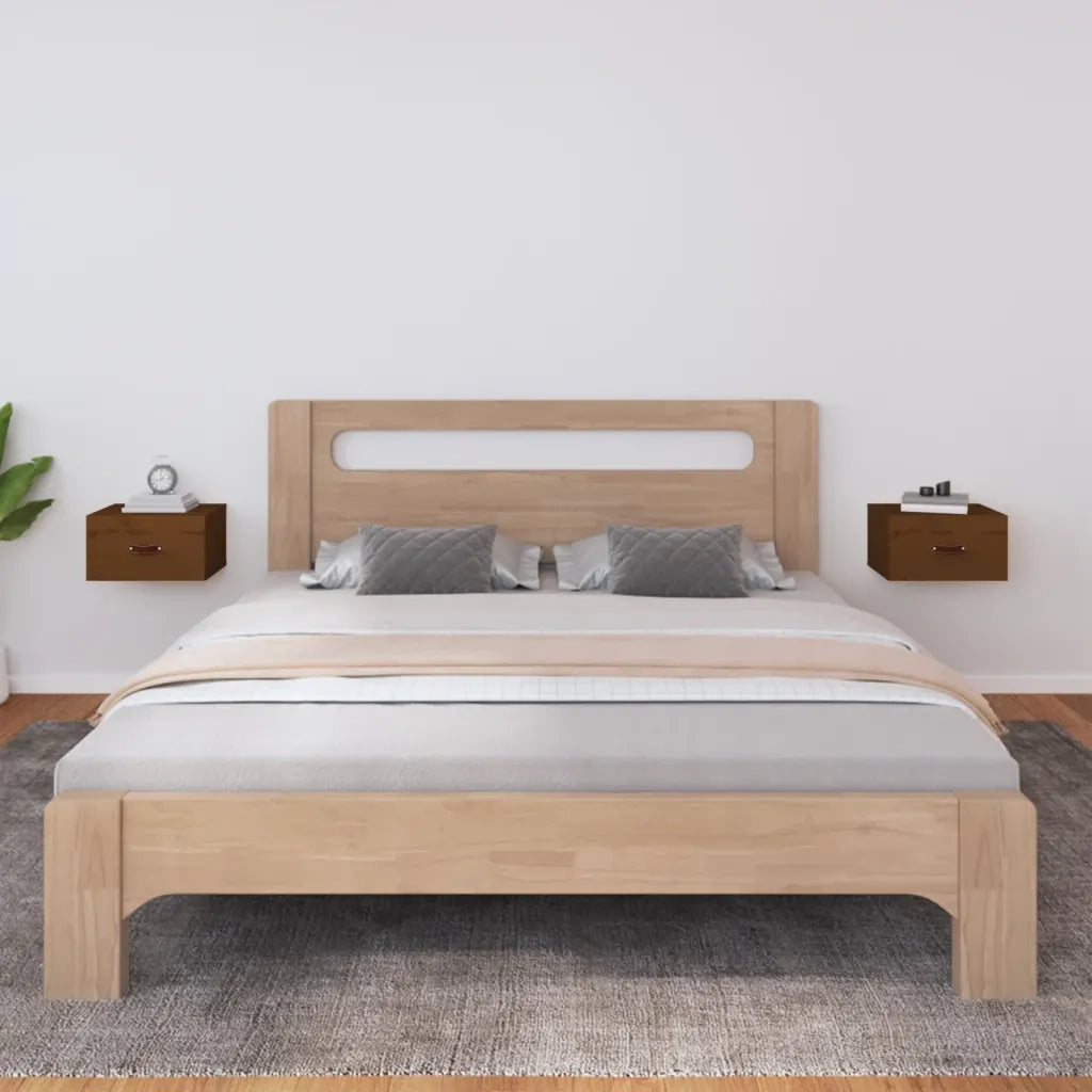 Comodini a Muro 2 pz ambra 40x29,5x22 cm 820993