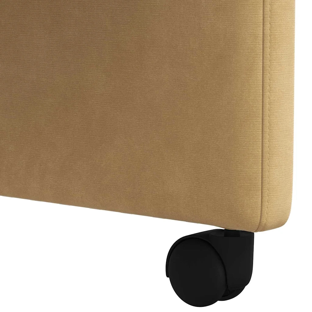 Sedie da Pranzo con Ruote 2 pcs Marrone 58 x 65 x 98 cm Velluto 42017882