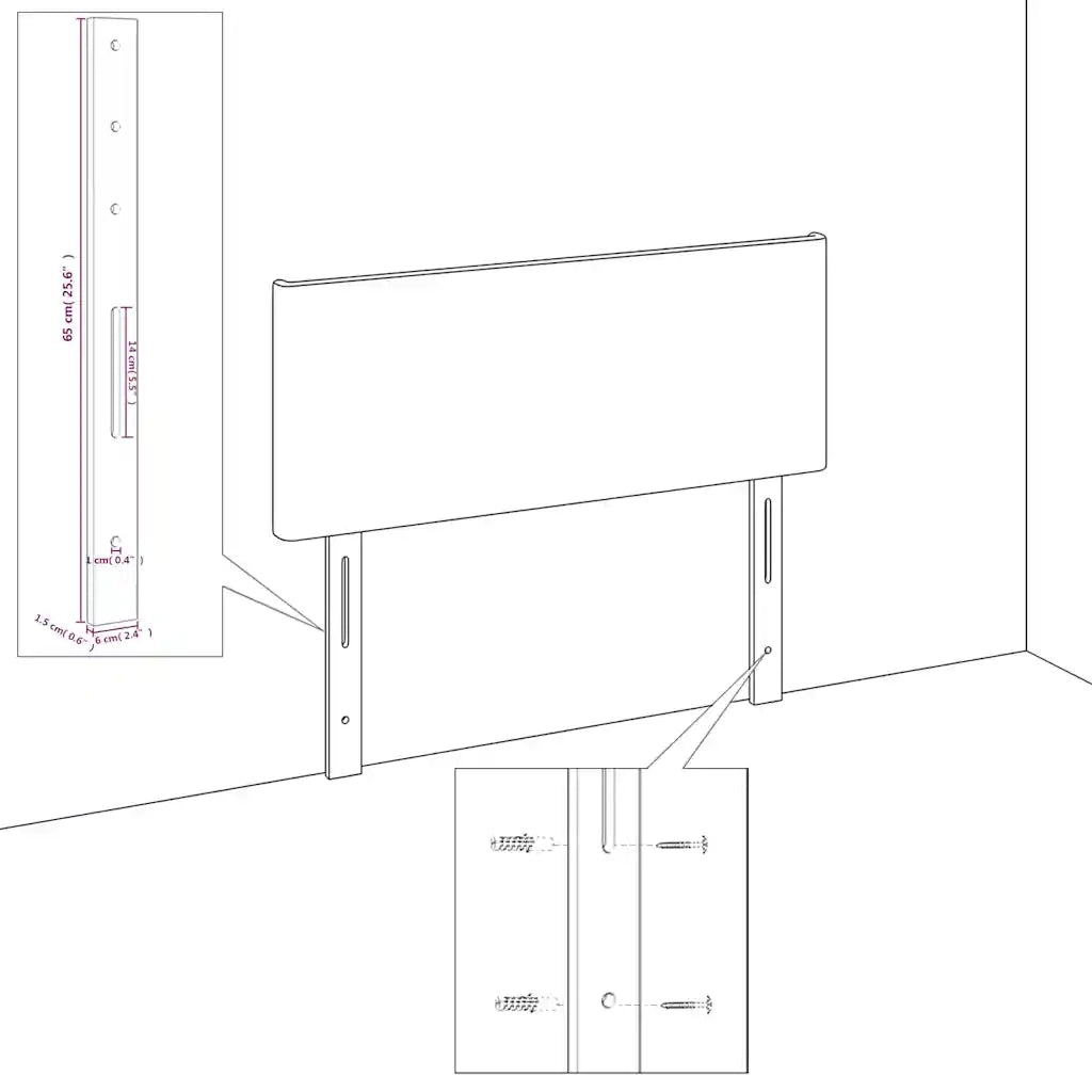 Testiera ad Orecchio Grigio Chiaro 163x16x118/128 cm in Tessuto