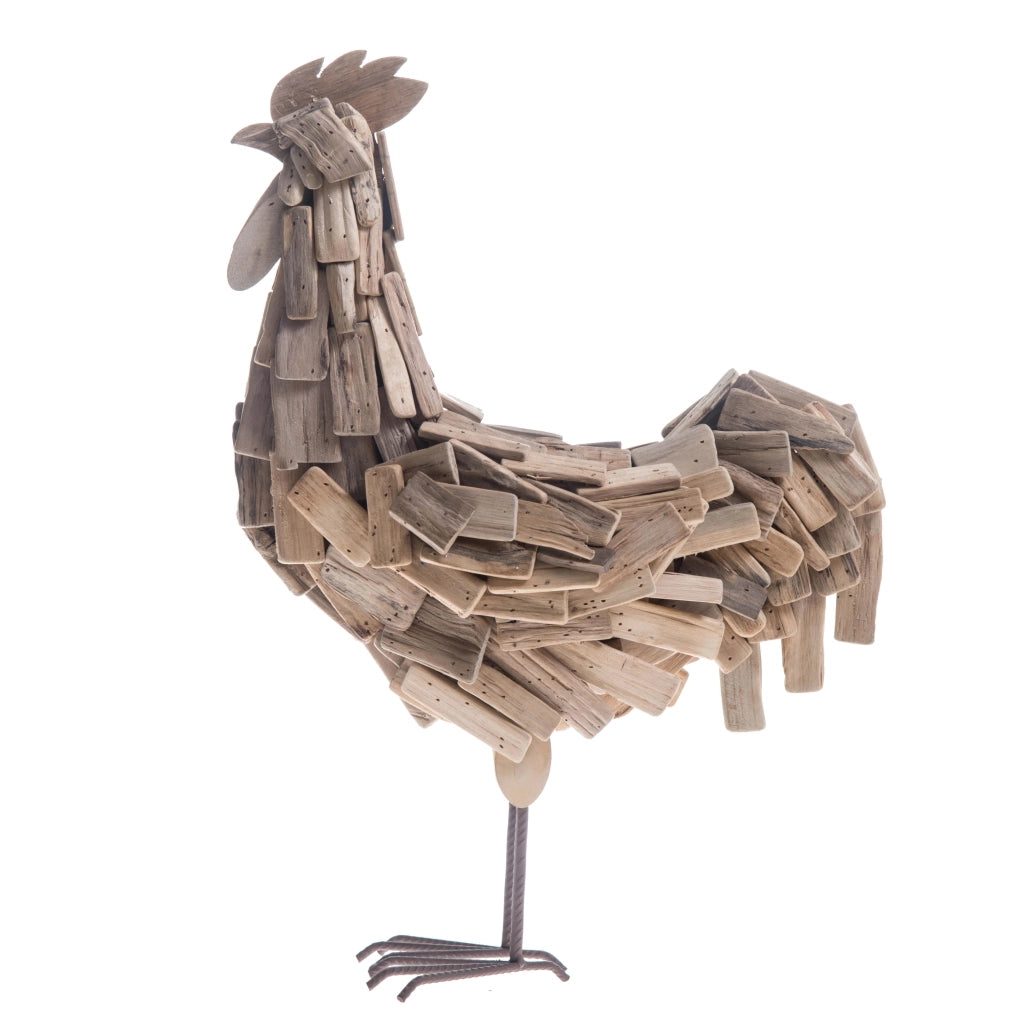 Gallo Decorativo in Legno H 52 cm