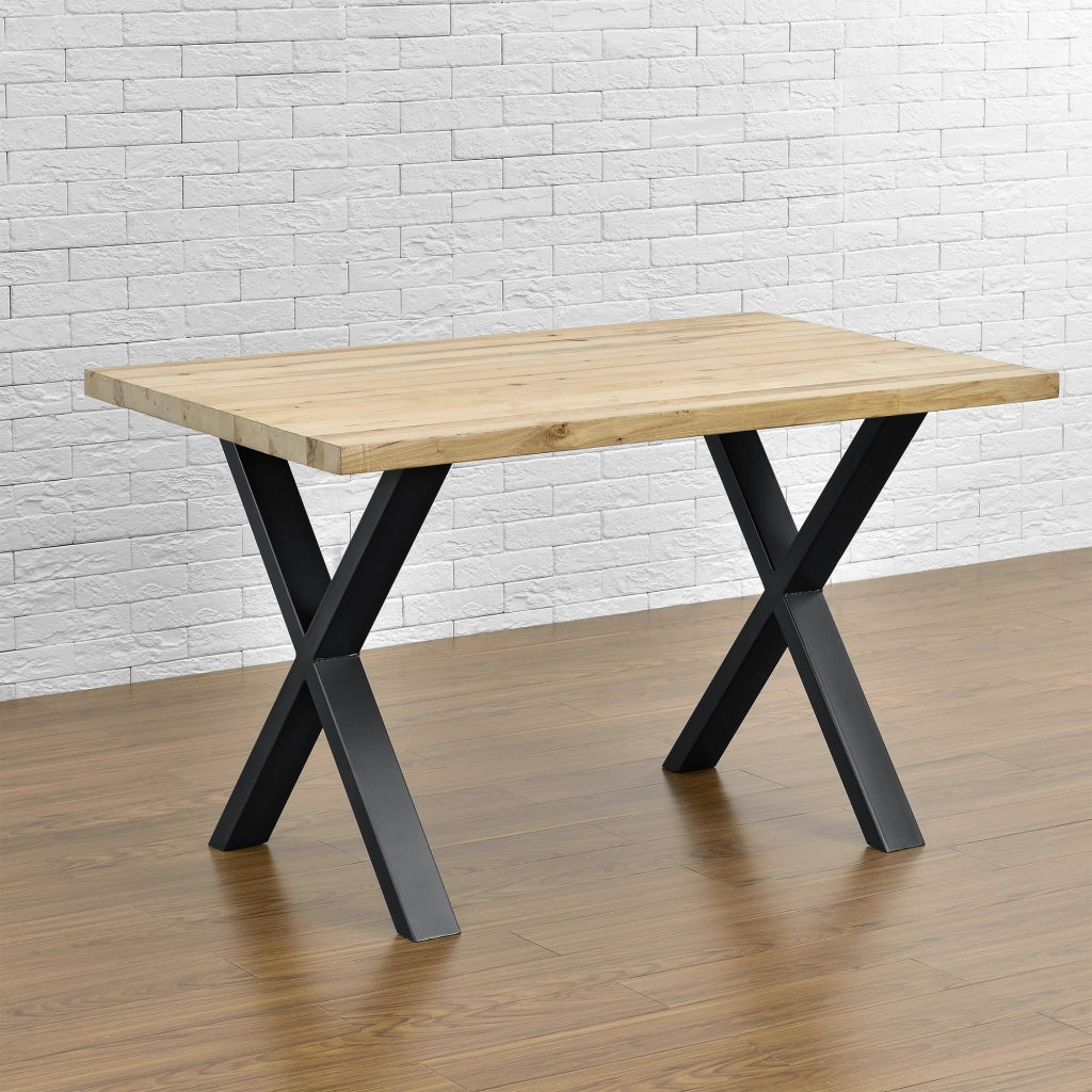 Set di 2 Gambe in Acciaio 'Greith' a Forma di X per Mobili Fai da Te (LxA) 59 x 72 cm - Nero [en.casa]
