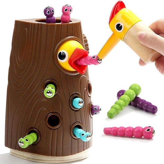 Giocattolo educativo - Picchio - Giocattolo magnetico per bambini da 2 anni - Gioco educativo per bambini con colori e magneti - Giocattolo che promuove la fine motoria - Regalo perfetto per bambini di 2-3 anni