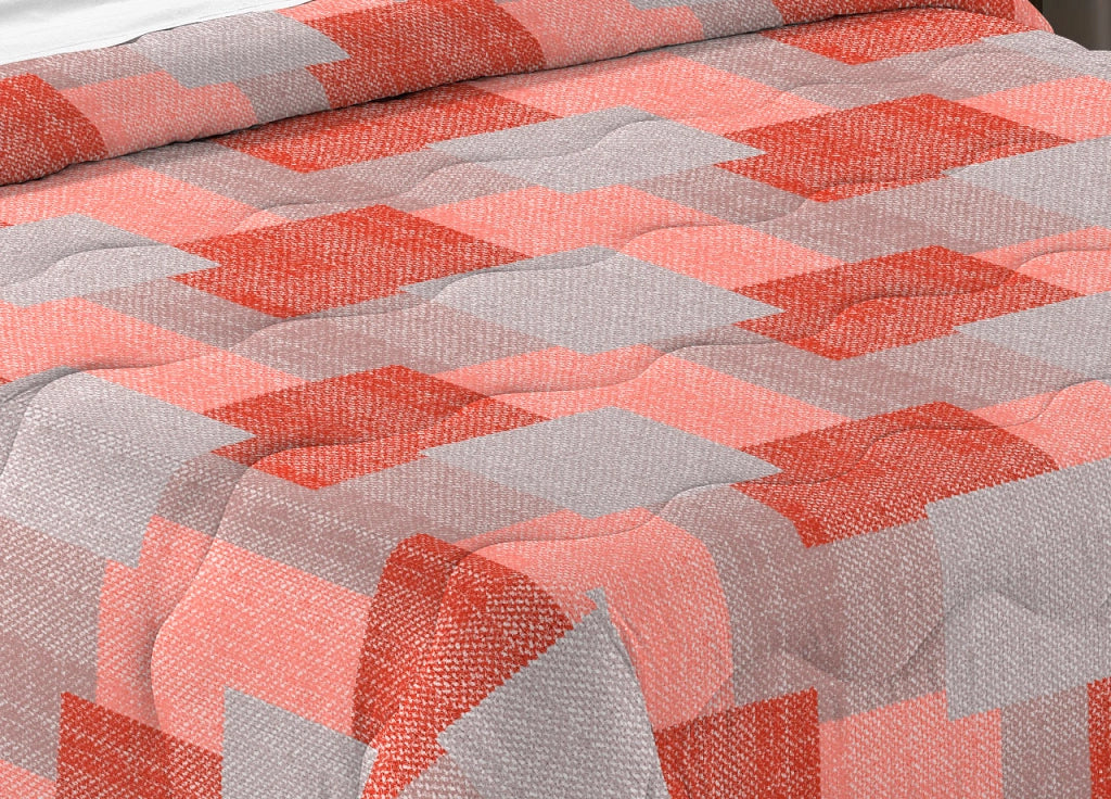 Trapunta Piumone Letto Invernale Imbottita 300gr Scaldanotti Islanda - 2 Piazze - Rosso