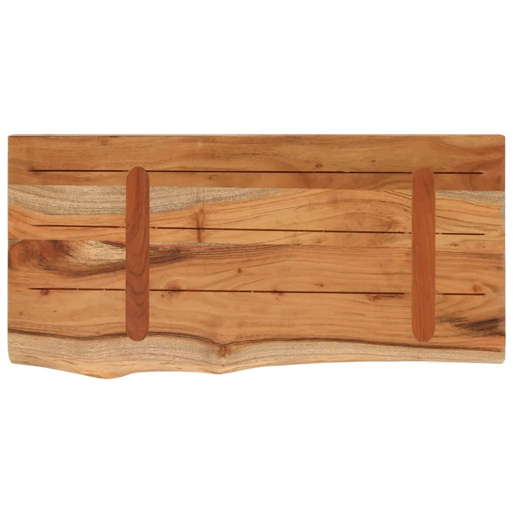 Piano Tavolo | Mensola a Muro 60x30x2,5cm Rettangolare Legno Acacia Bordi Vivi