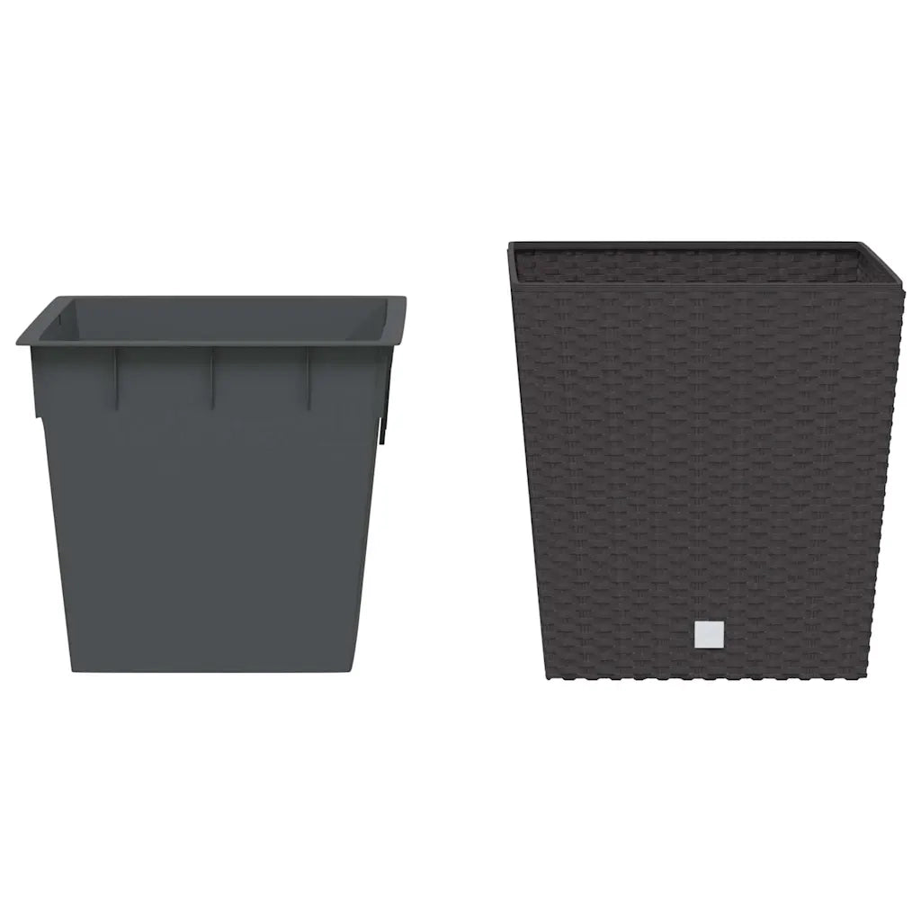 Fioriera con Interno Rimovibile Marrone 21 / 32 L PP Rattan 364679