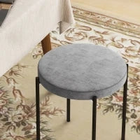 Set di 4 Sgabelli da Cucina Impilabili, Finitura Vellutata, Capacità di 100 kg, Telaio in Acciaio, 41,5 x 41,5 x 46 cm, Grigio Scuro