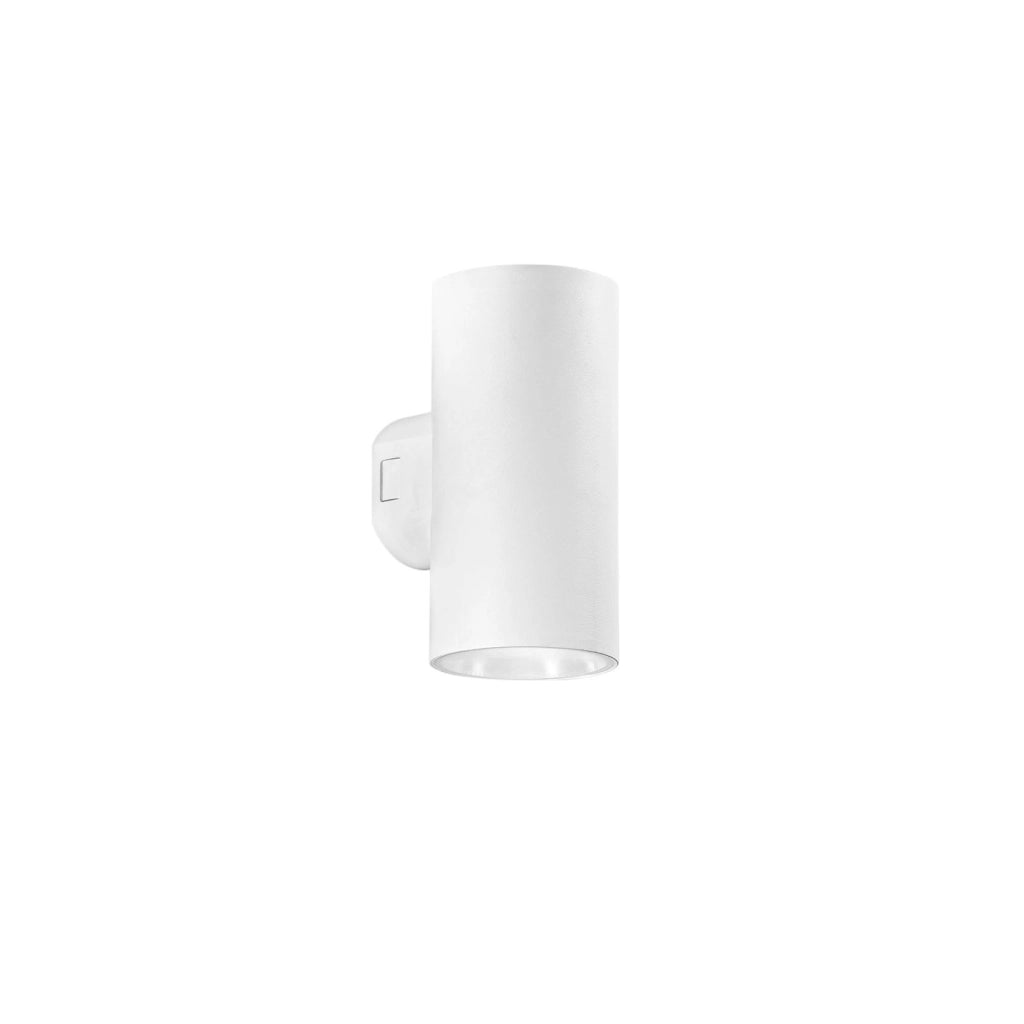 APPLIQUE BIEMISSIONE LED POLO BIANCA TONDA 16W 1960LM CCT 3000K / 4000K IP65 7,8X9,9X16,2CM