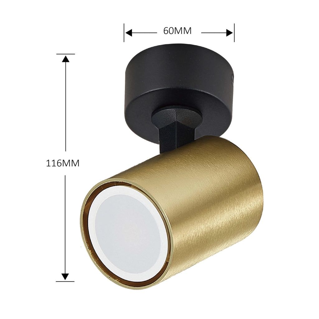 Faretto soffitto Snow 1xGU10 oro/nero metallo Light Prestige