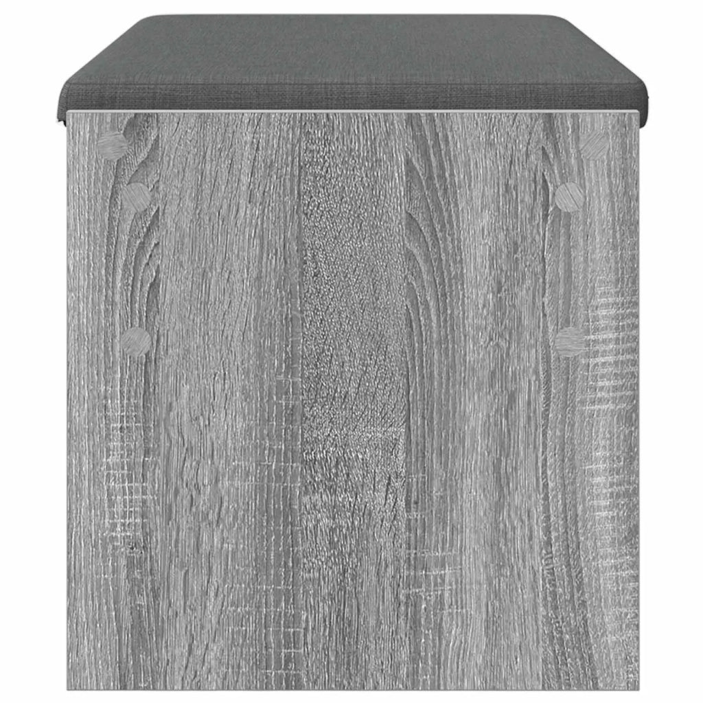 Panca per ingresso con cuscino Grigio Sonoma 83 x 38 x 40 cm