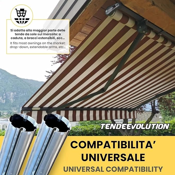 Rullo Avvolgitore Ferro Zincato Ø70 | Tenda da Sole | Lunghezza 4m | Universale & Resistente