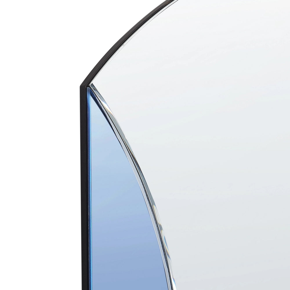 Specchio da parete blu 70 x 79 cm di forma rotonda con ganci Decorazione da parete in stile moderno